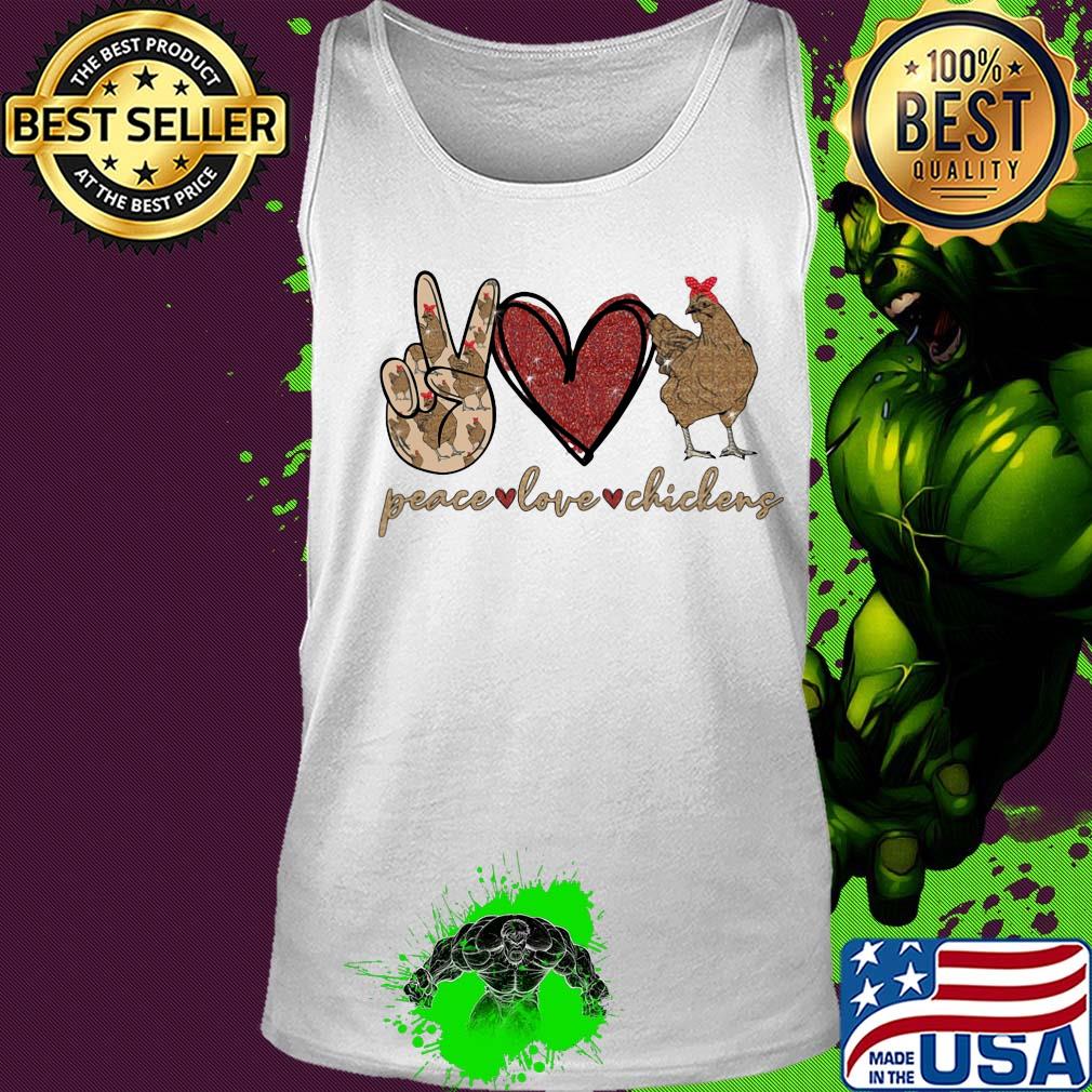 Peace love heart chickens s Tank top Peace love heart chickens s Tank top