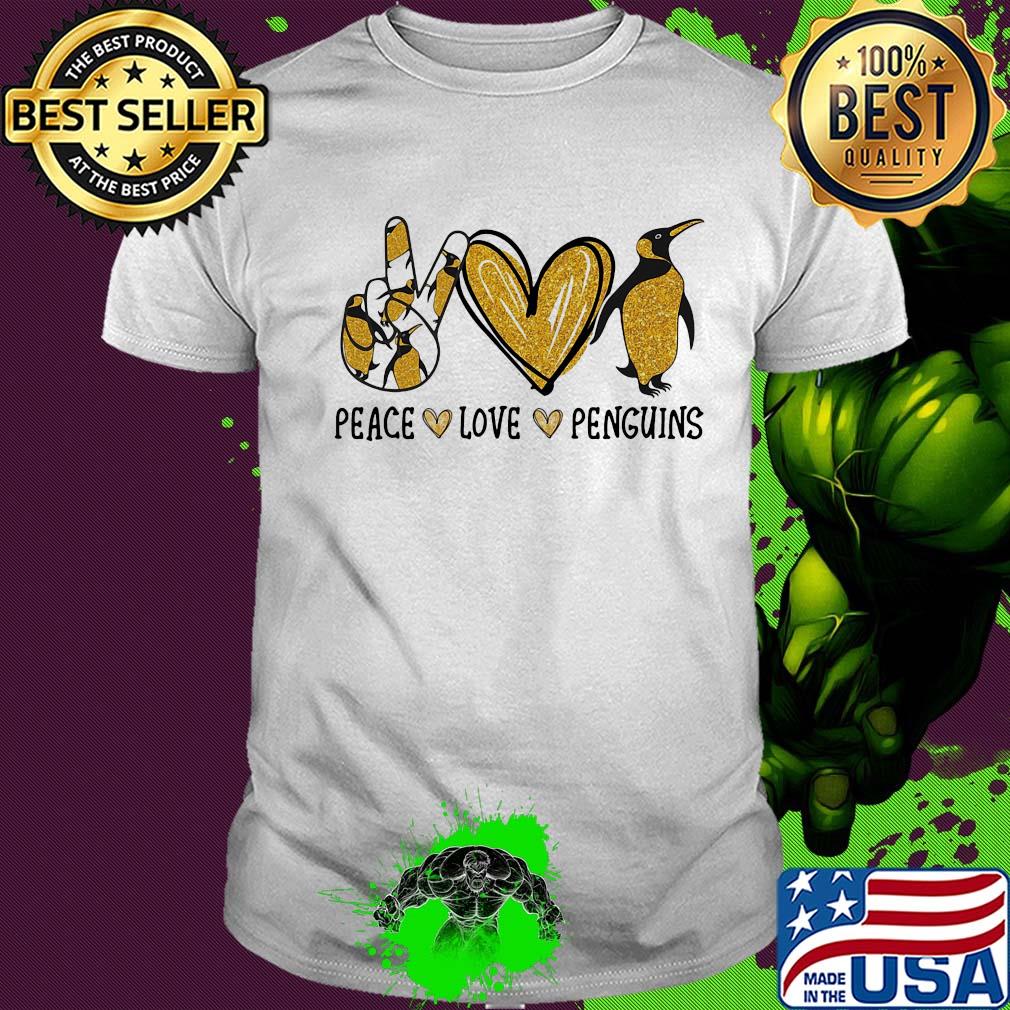 Peace love penguins heart shirt