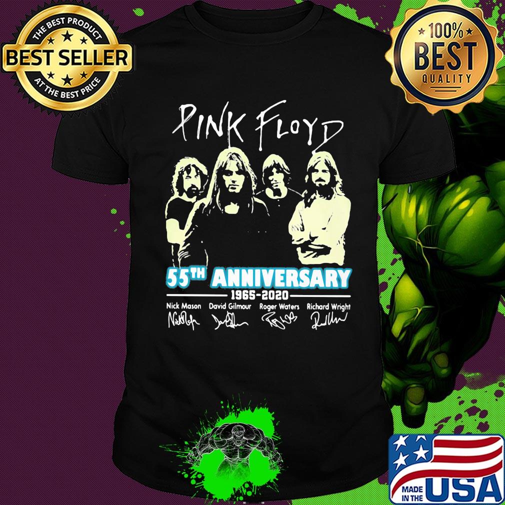 Pink floyd band 55th anniversary 1965 2020 signatures shirt