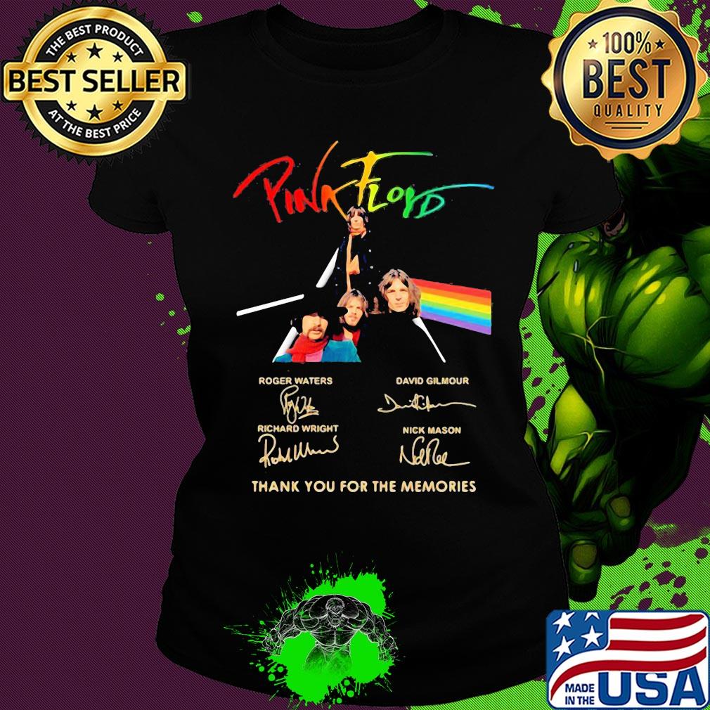Pink floyd thank you for the memories signatures s Ladies tee Pink floyd thank you for the memories signatures s Ladies tee