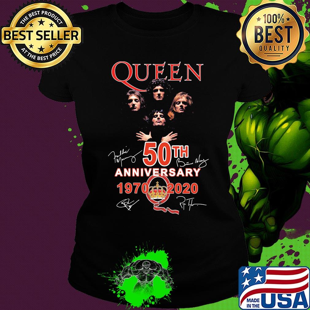 Queen 50th anniversary 1970-2020 signature s Ladies tee Queen 50th anniversary 1970-2020 signature s Ladies tee