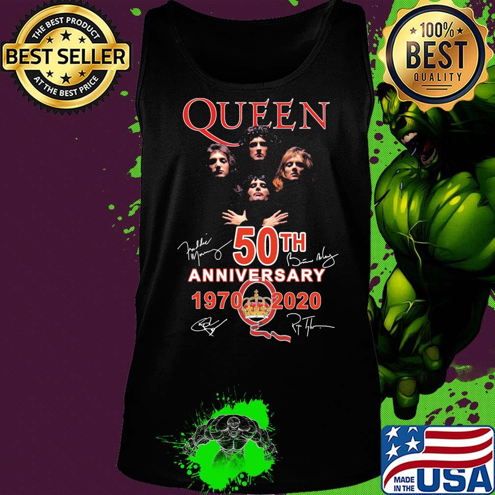 Queen 50th anniversary 1970-2020 signature s Tank top Queen 50th anniversary 1970-2020 signature s Tank top