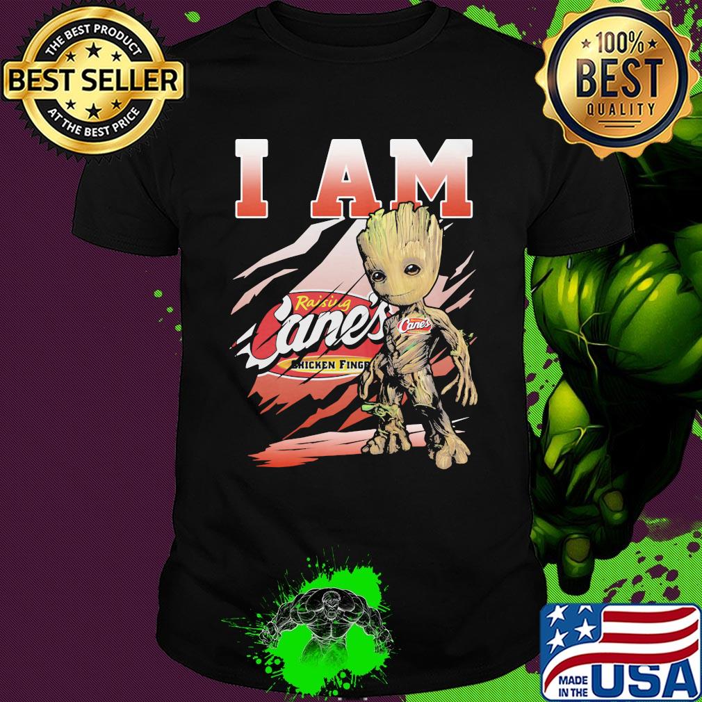 Raising cane’s chicken fingers I am baby groot shirt