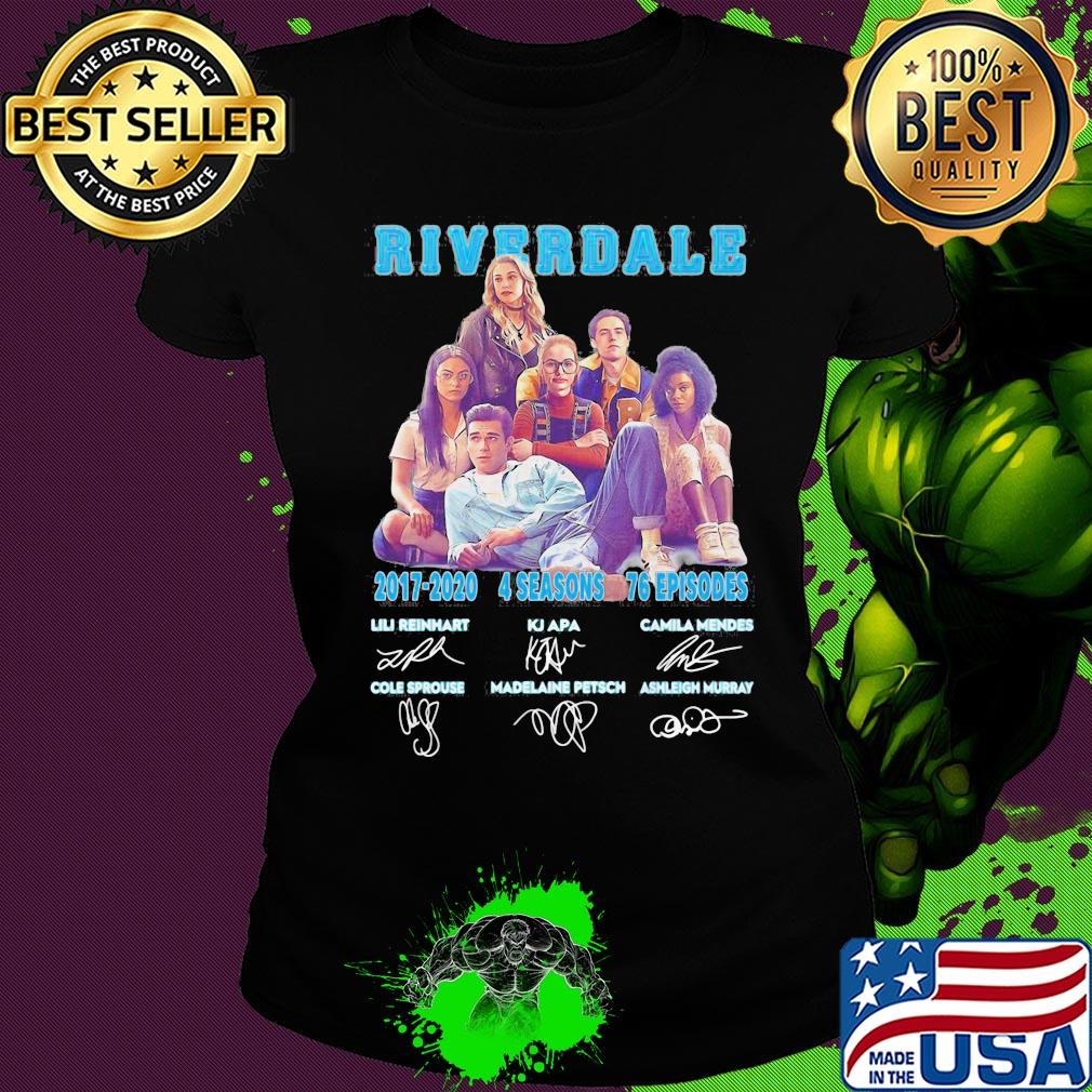 Riverdale 2017 2020 4 seasons 76 episodes signatures s Ladies tee Riverdale 2017 2020 4 seasons 76 episodes signatures s Ladies tee