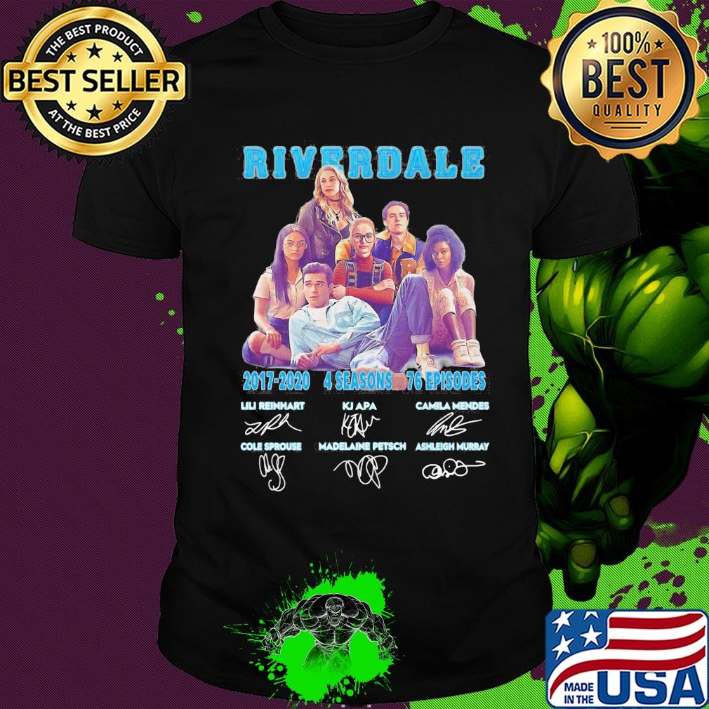 Riverdale 2017 2020 4 seasons 76 episodes signatures shirt Riverdale 2017 2020 4 seasons 76 episodes signatures shirt
