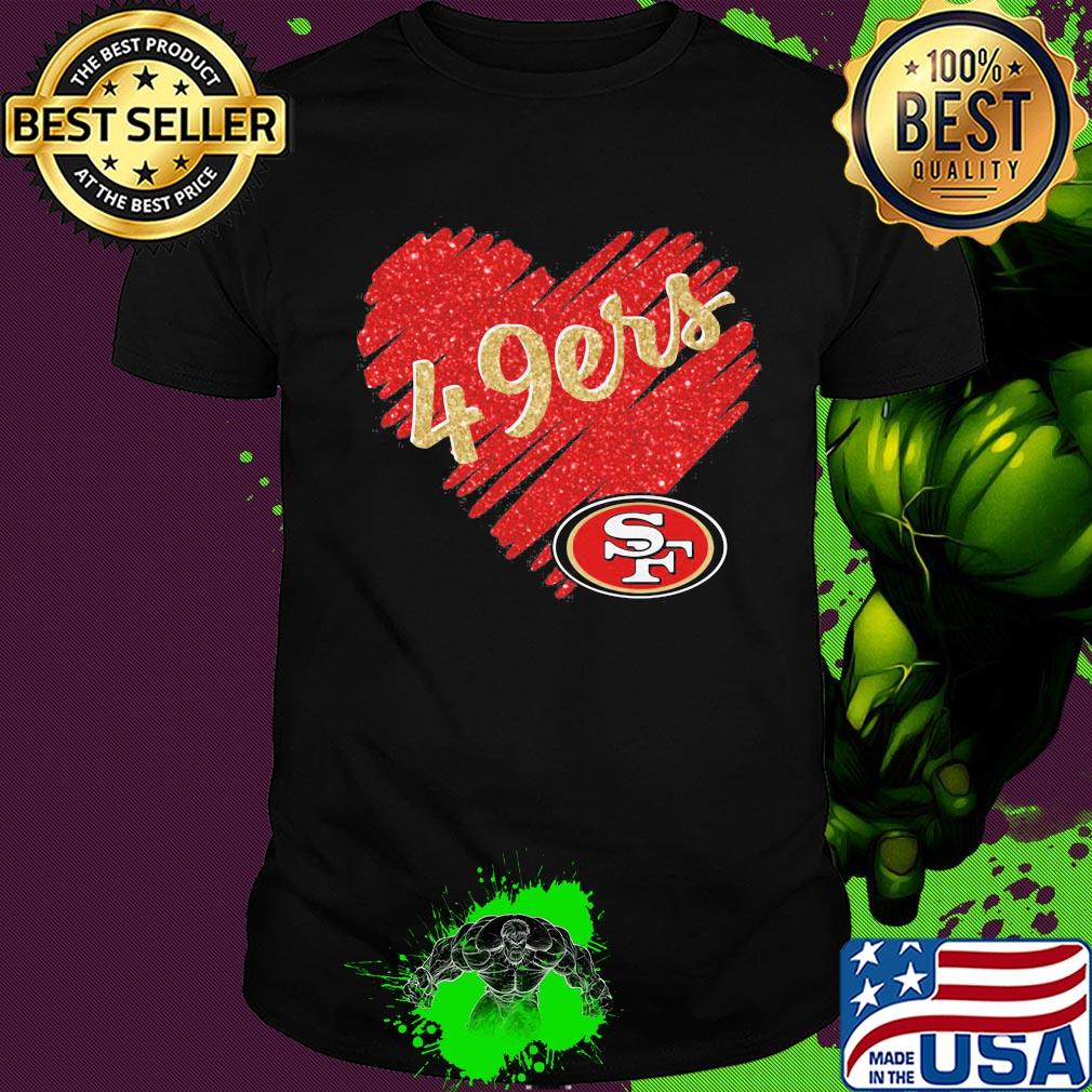 San Francisco 49ers NFL heart shirt