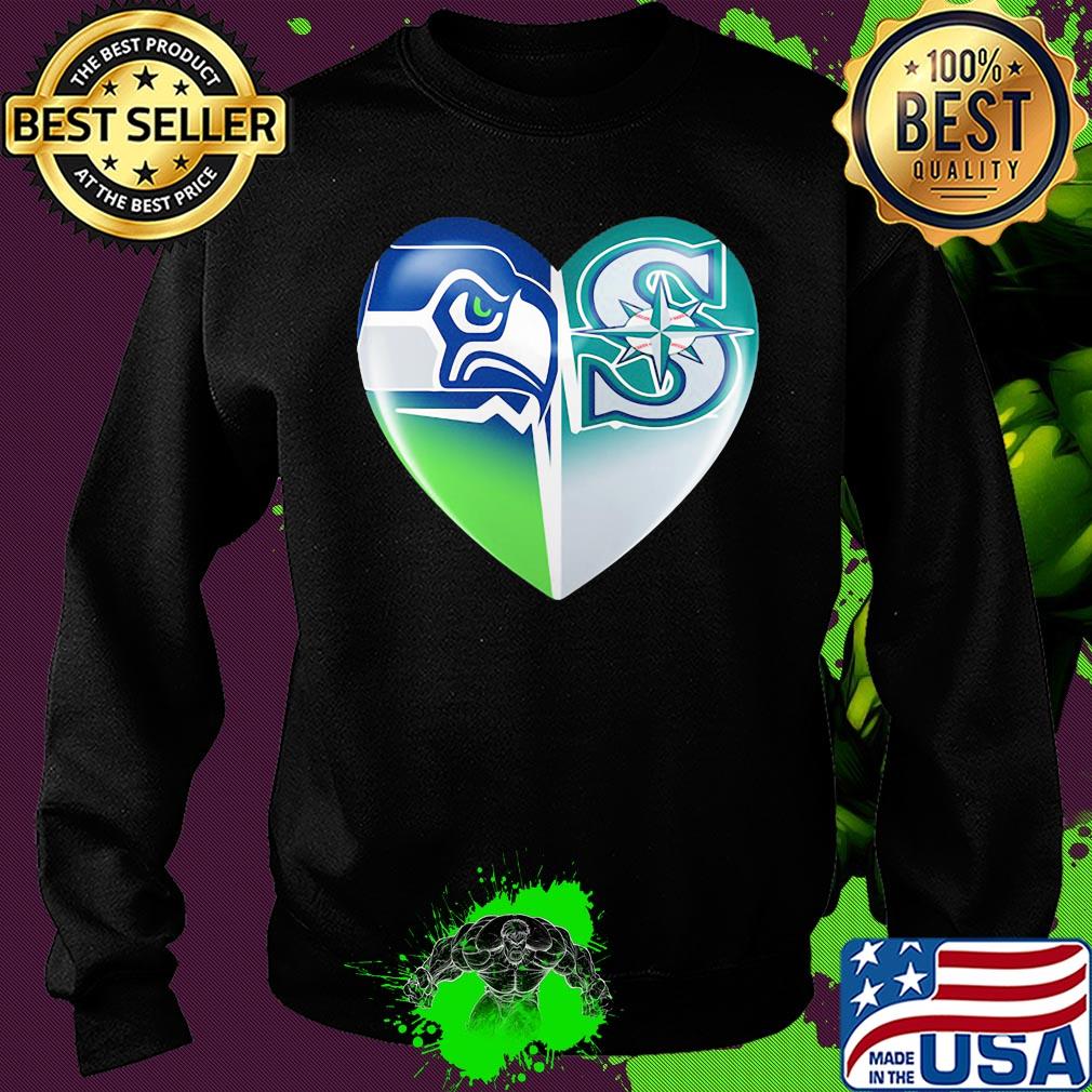 Seattle seahawks and seattle mariners heartbeat heart s Sweater Seattle seahawks and seattle mariners heartbeat heart s Sweater