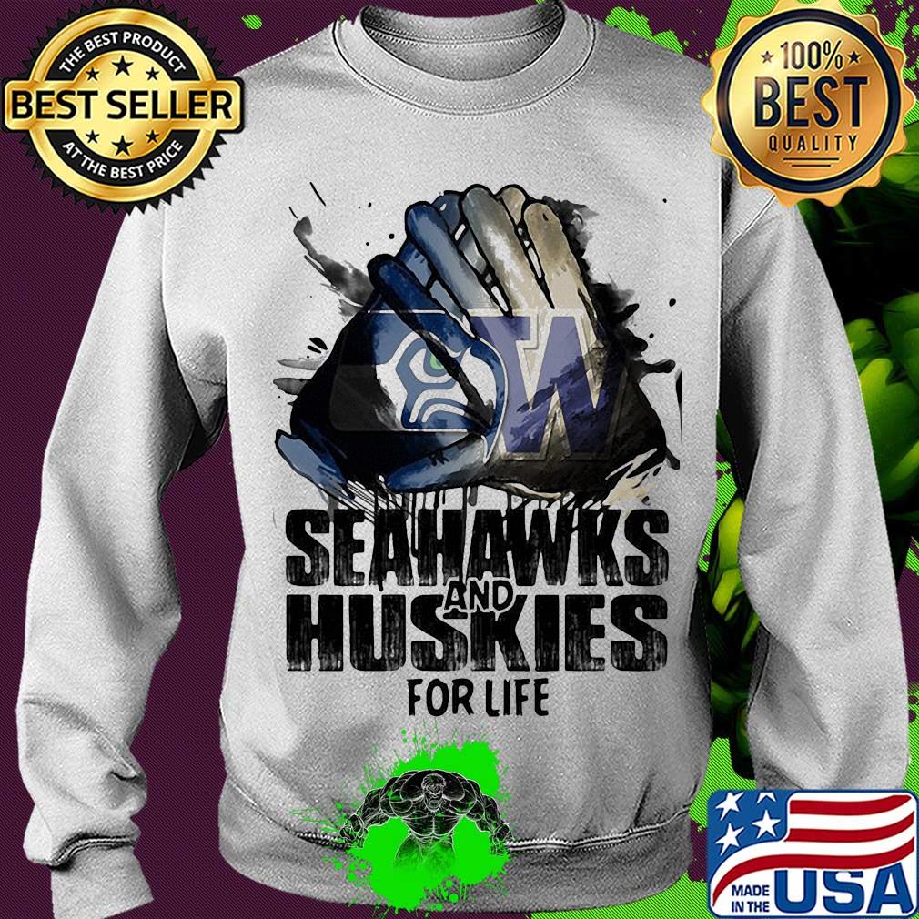 Seattle seahawks and washington huskies for life s Sweater Seattle seahawks and washington huskies for life s Sweater