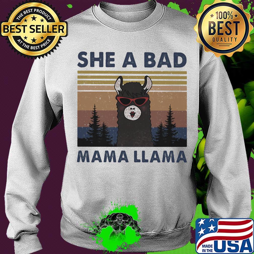 She a bad mama llama vintage s Sweater She a bad mama llama vintage s Sweater
