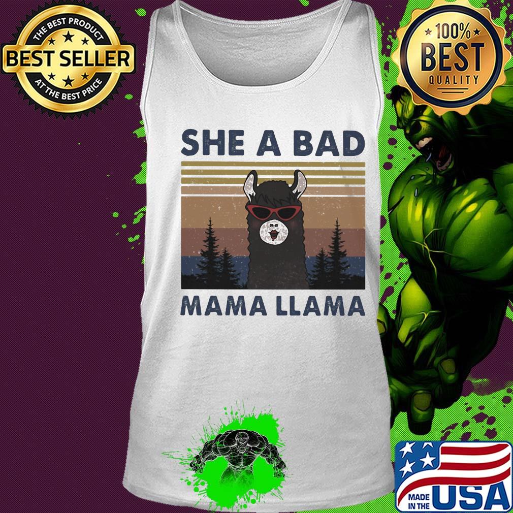 She a bad mama llama vintage s Tank top She a bad mama llama vintage s Tank top