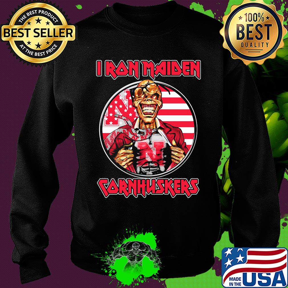 Skull Iron Maiden nebraska cornhuskers american flag independence day s Sweater Skull Iron Maiden nebraska cornhuskers american flag independence day s Sweater