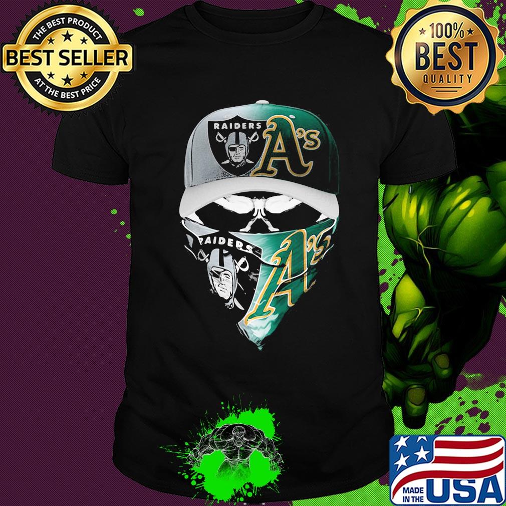 Skull Mask Oakland Raiders And Oakland A's shirt