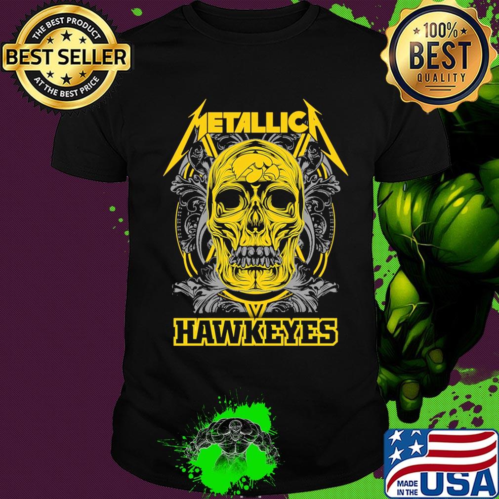 Skull Metallica Iowa Hawkeyes basketball fish shirt