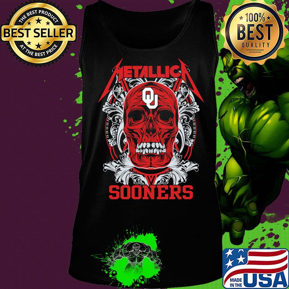 Skull metallica oklahoma sooners football fish s Tank top Skull metallica oklahoma sooners football fish s Tank top