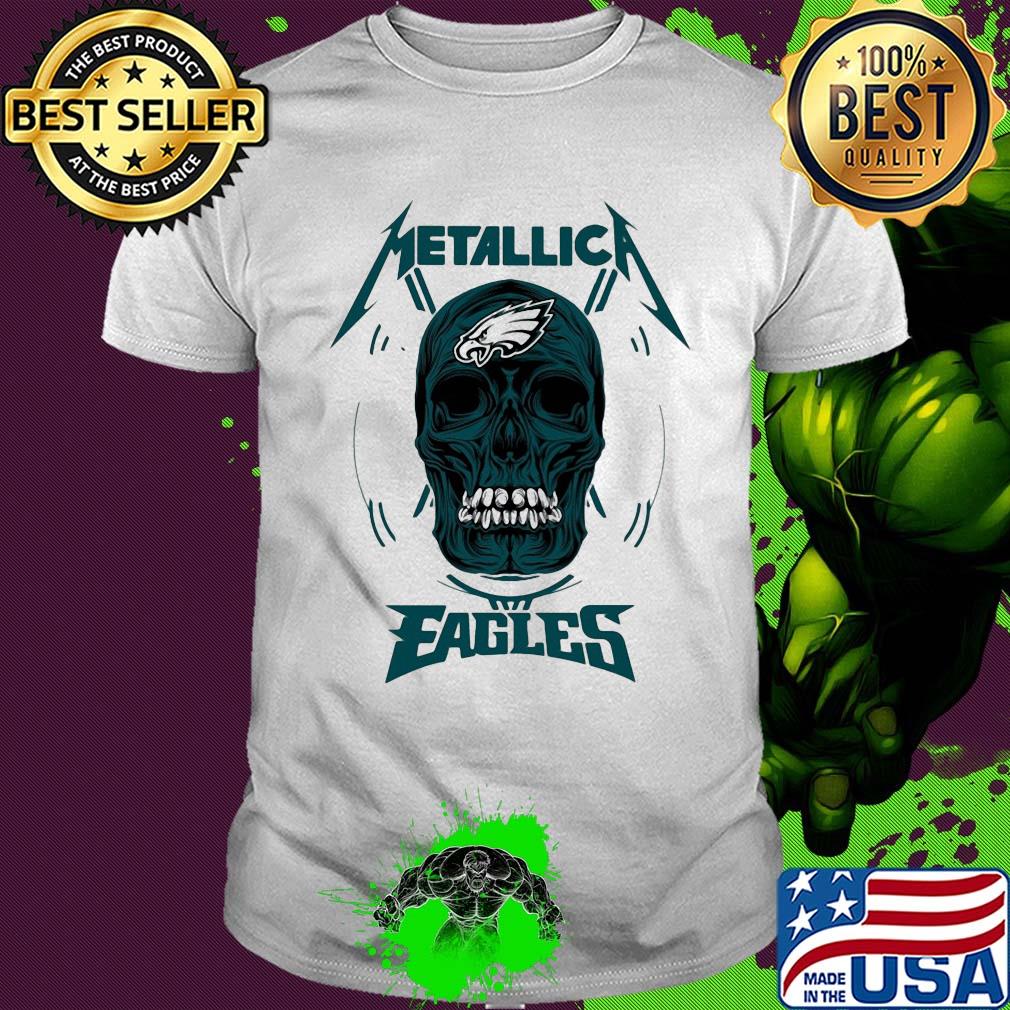 Skull metallica philadelphia eagles shirt