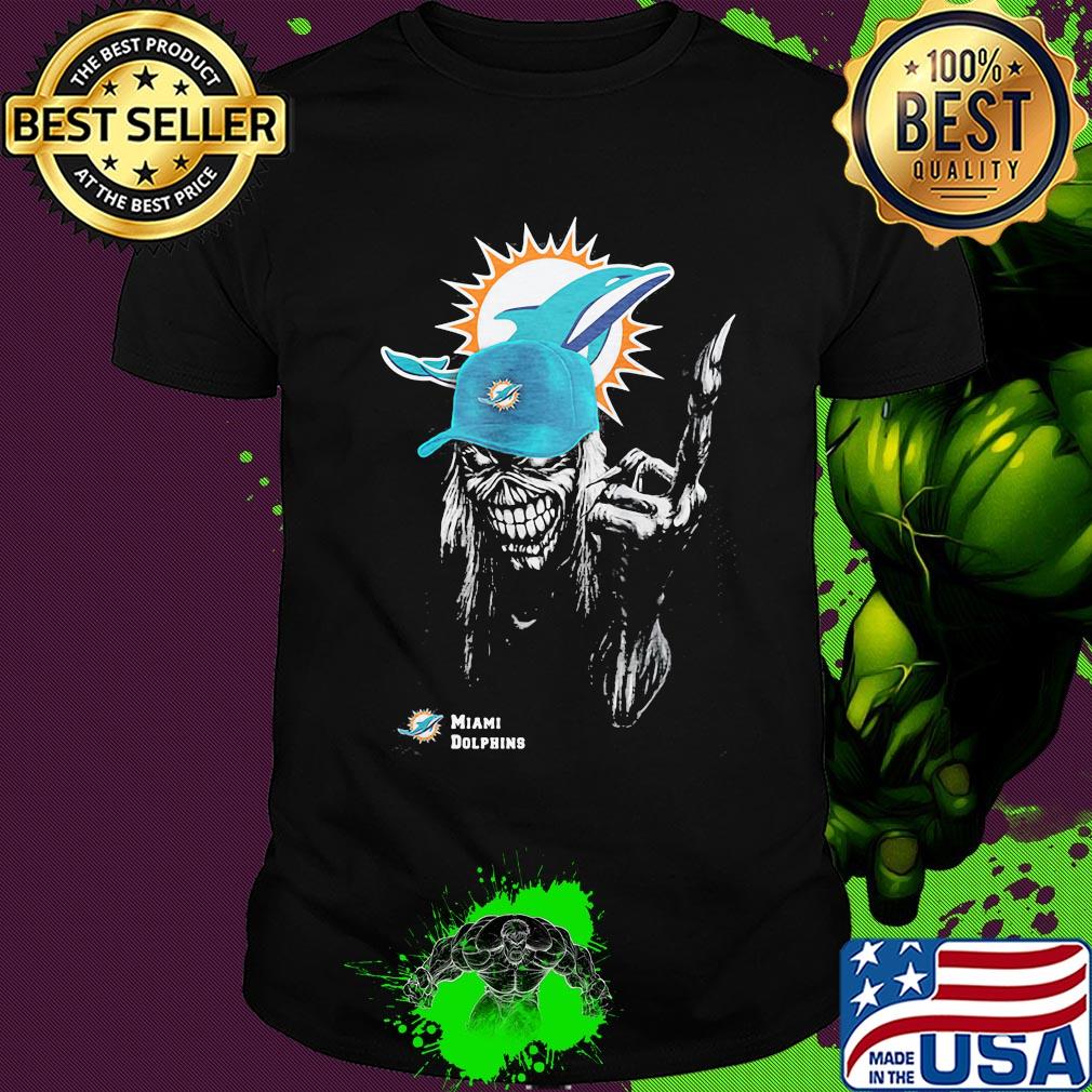 Skull miami dolphins football shirt Skull miami dolphins football shirt