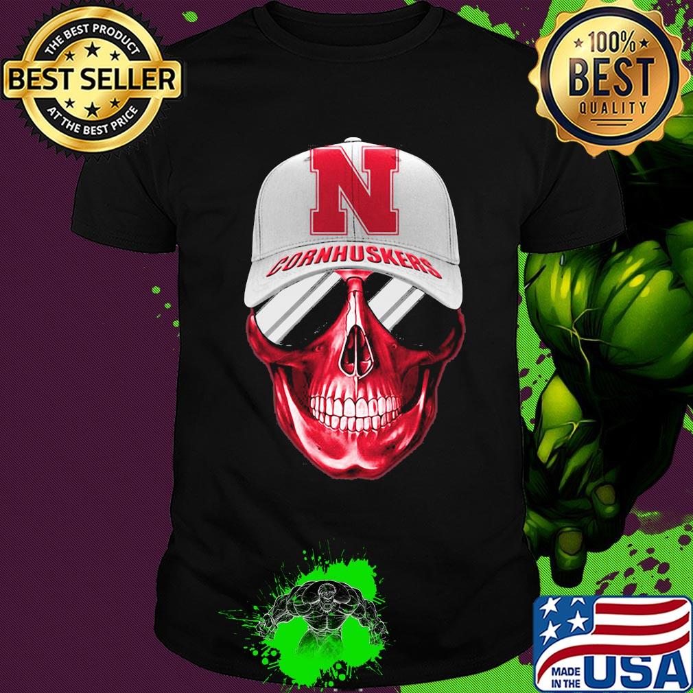 Skull nebraska cornhuskers smile shirt