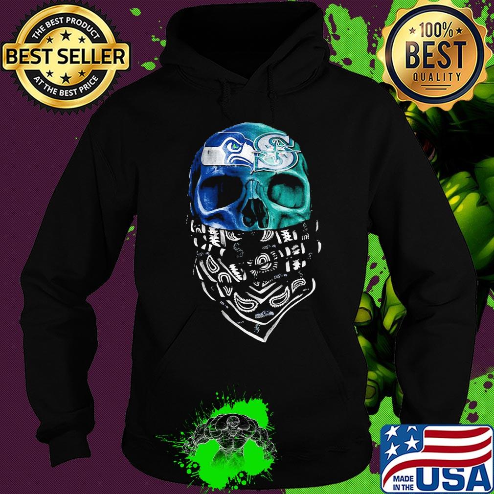 Skull seattle seahawks and seattle mariners s Hoodie Skull seattle seahawks and seattle mariners s Hoodie
