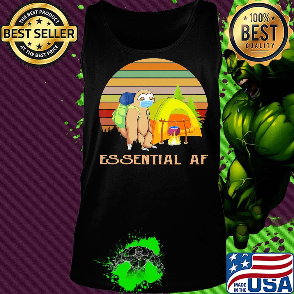 Sloth wear mask camping essential af vintage covid-19 s Tank top Sloth wear mask camping essential af vintage covid-19 s Tank top