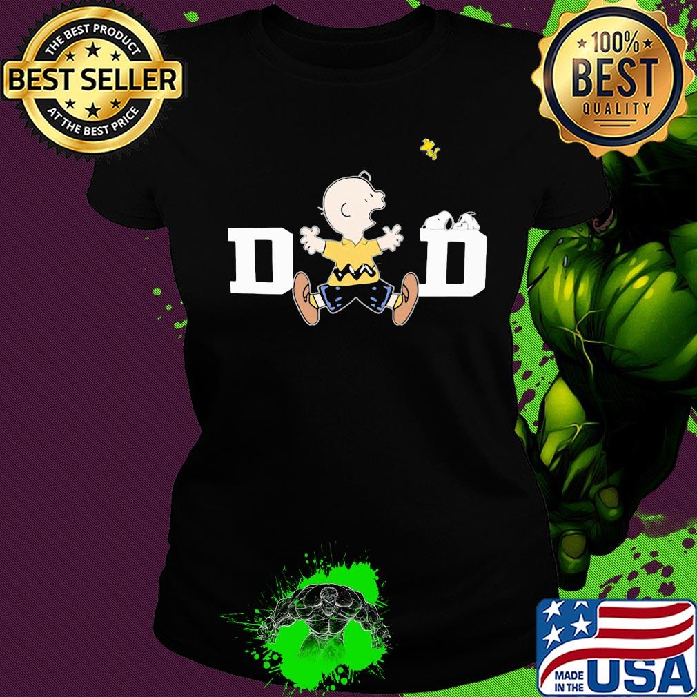 Snoopy and charlie brown dad happy father's day s Ladies tee Snoopy and charlie brown dad happy father's day s Ladies tee
