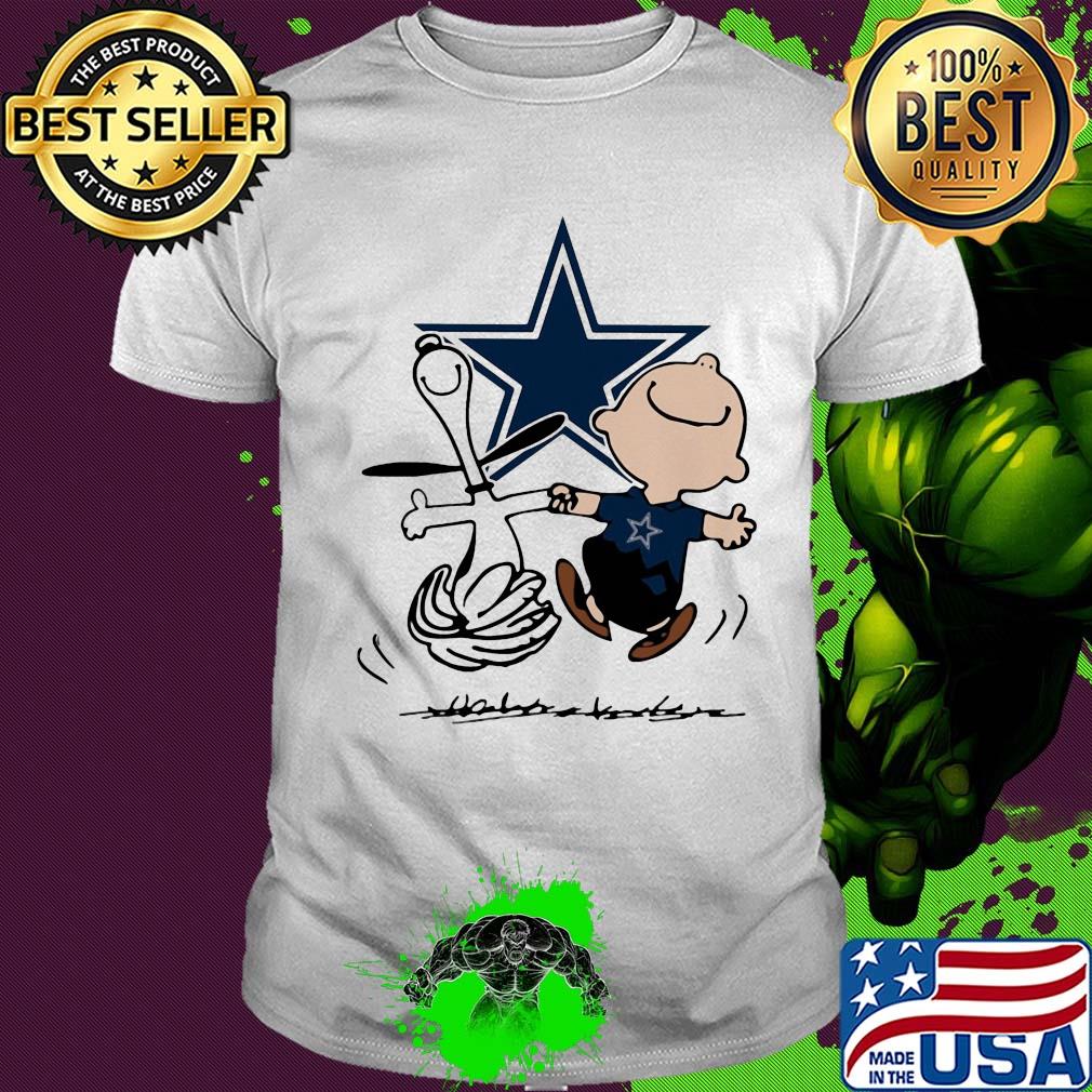 Snoopy and charlie brown dallas cowboys football shirt