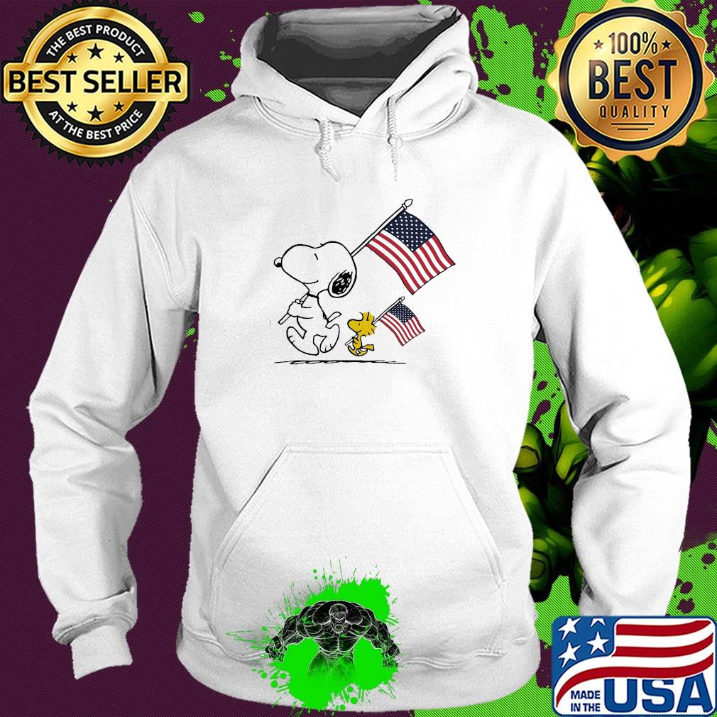 Snoopy and woodstock holding american flag independence day s Hoodie Snoopy and woodstock holding american flag independence day s Hoodie