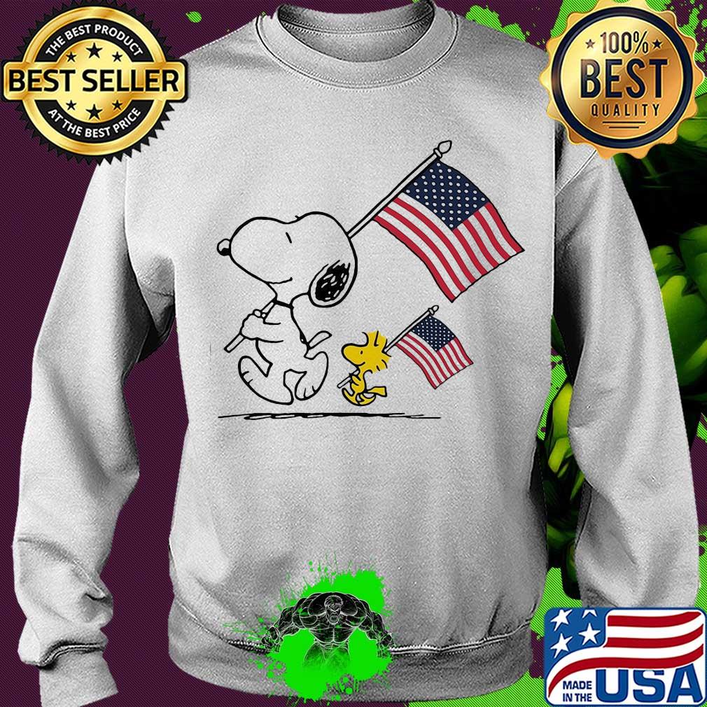Snoopy and woodstock holding american flag independence day s Sweater Snoopy and woodstock holding american flag independence day s Sweater