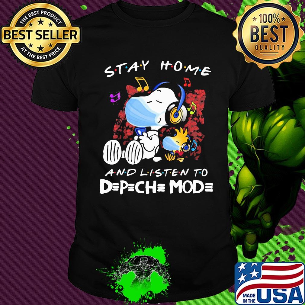 Snoopy wear mask stay home and listen to depeche mode covid-19 shirt
