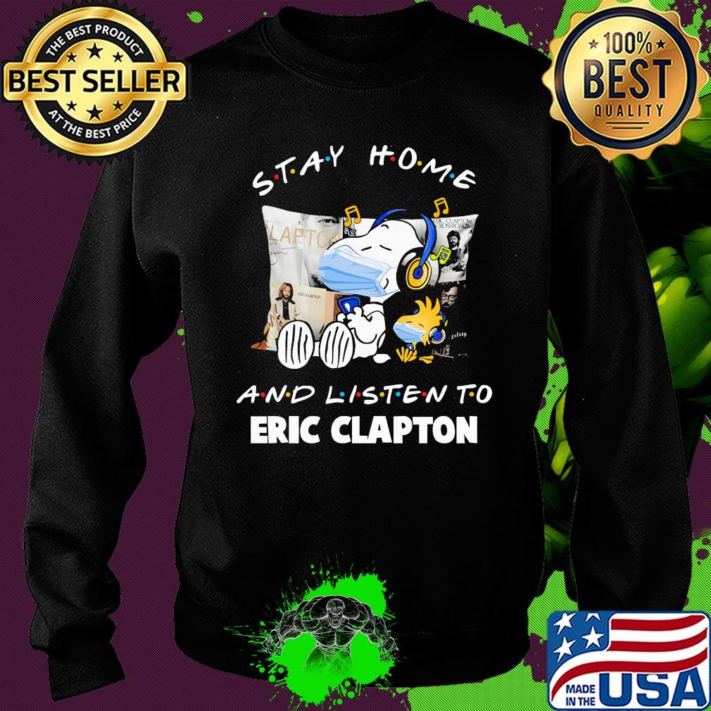 Snoopy wear mask stay home and listen to eric clapton covid-19 s Sweater Snoopy wear mask stay home and listen to eric clapton covid-19 s Sweater