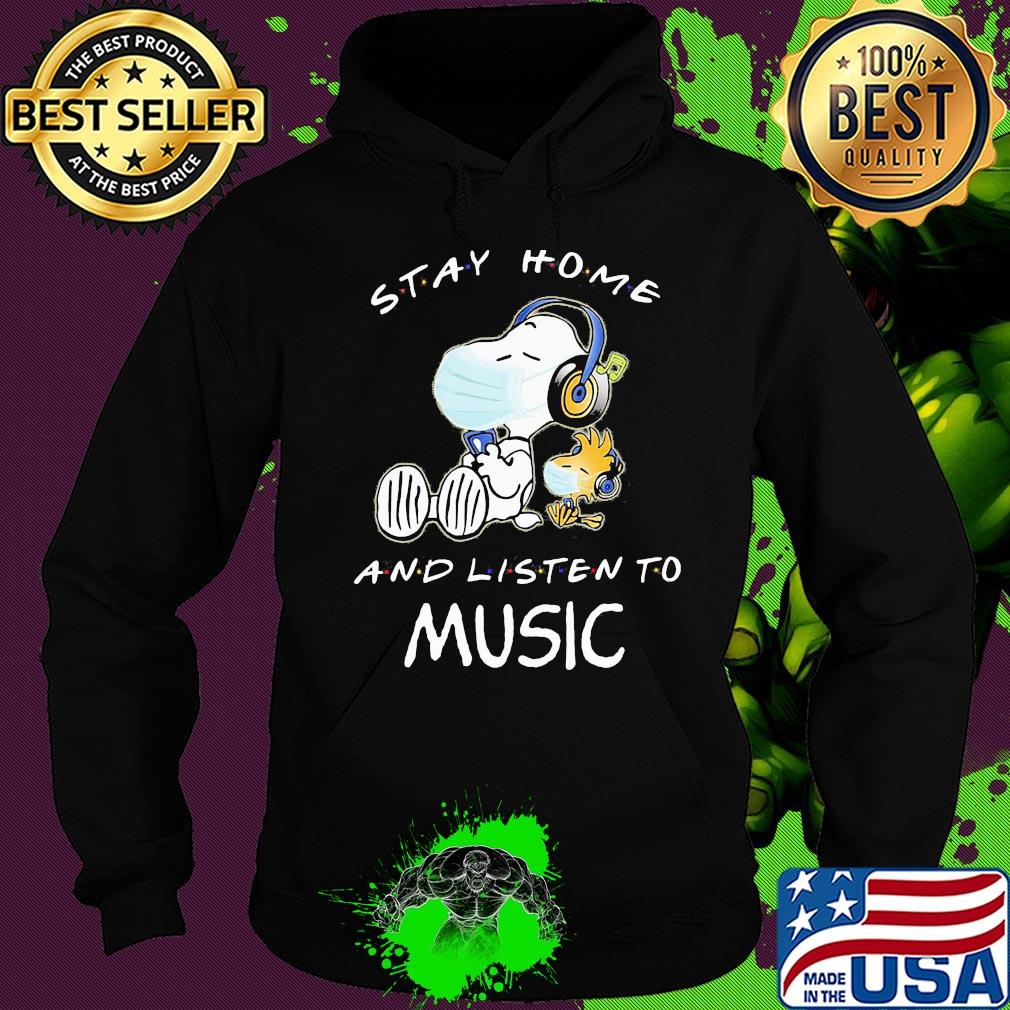 Snoopy wear mask stay home and listen to music covid-19 s Hoodie Snoopy wear mask stay home and listen to music covid-19 s Hoodie