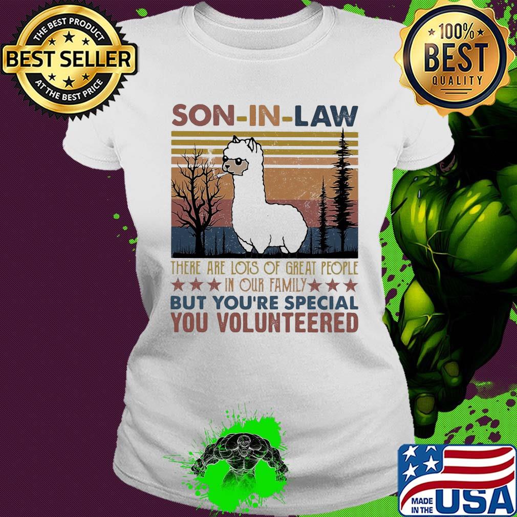 Son in law there are lots of great people in our family lamma vintage s Ladies tee Son in law there are lots of great people in our family lamma vintage s Ladies tee