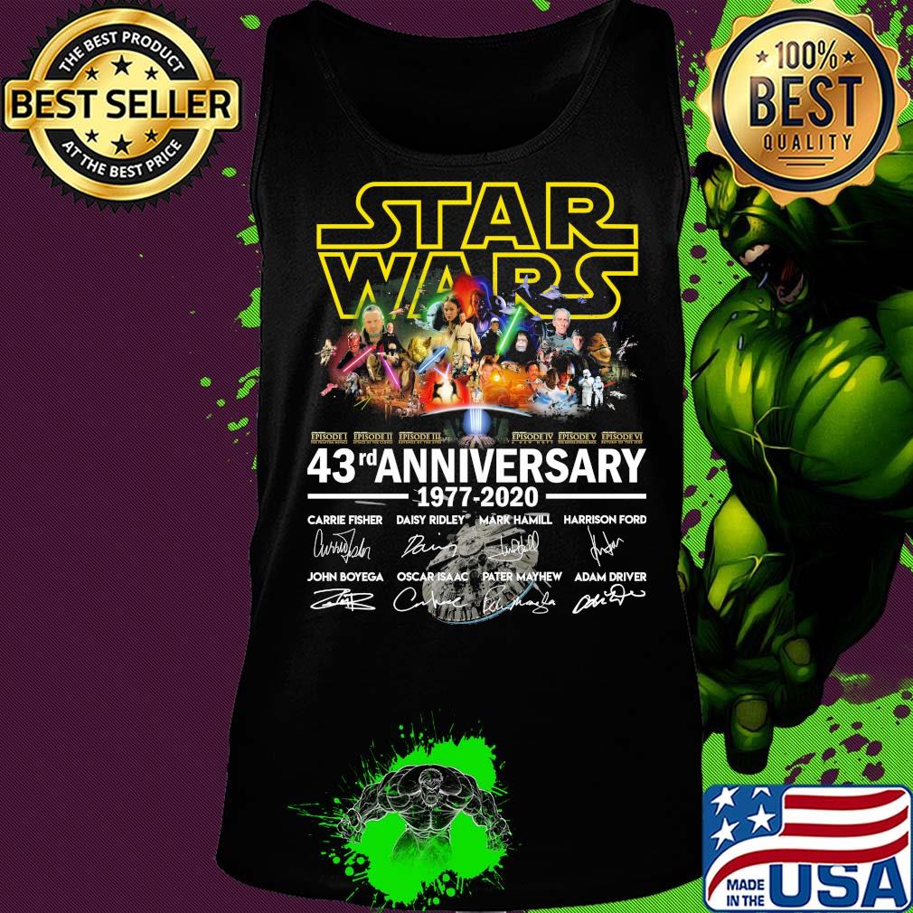 Star Wars 43rd anniversary 1977 2020 signature s Tank top Star Wars 43rd anniversary 1977 2020 signature s Tank top