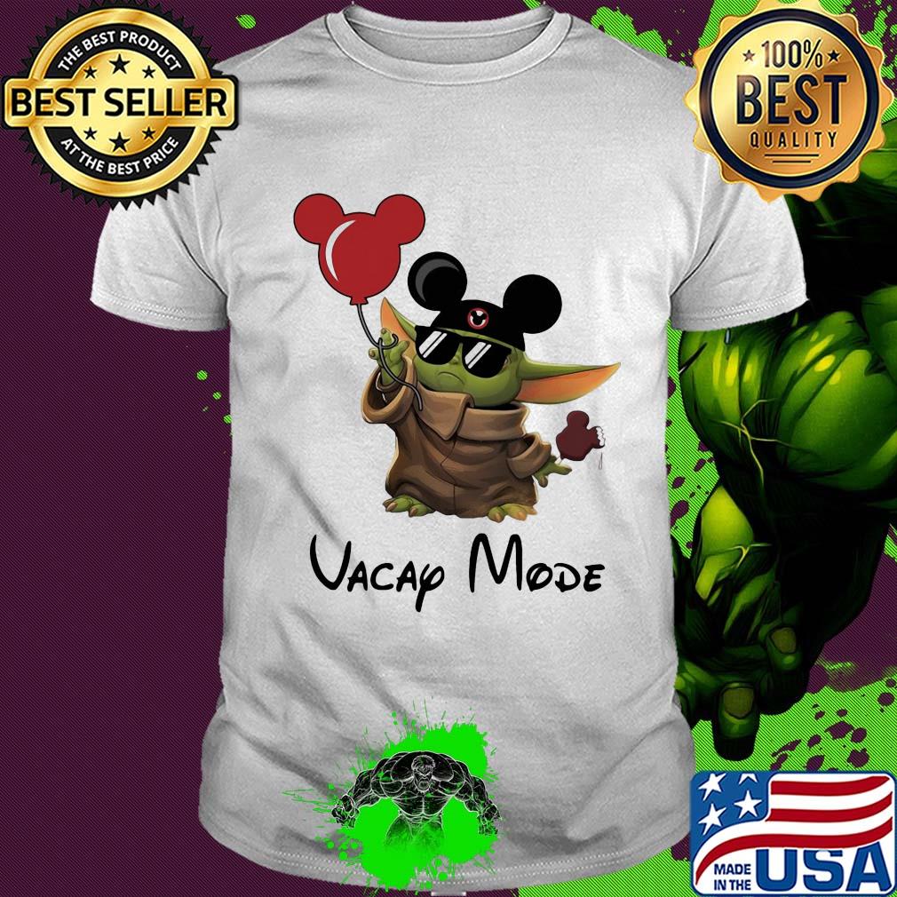 Star wars baby yoda holding balloon mickey mouse vacap mode shirt