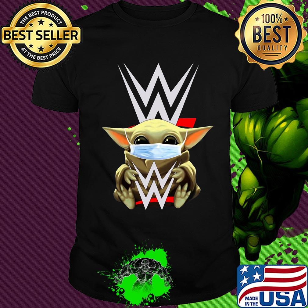 Star wars Baby Yoda hug Aew mask covid-19 shirt
