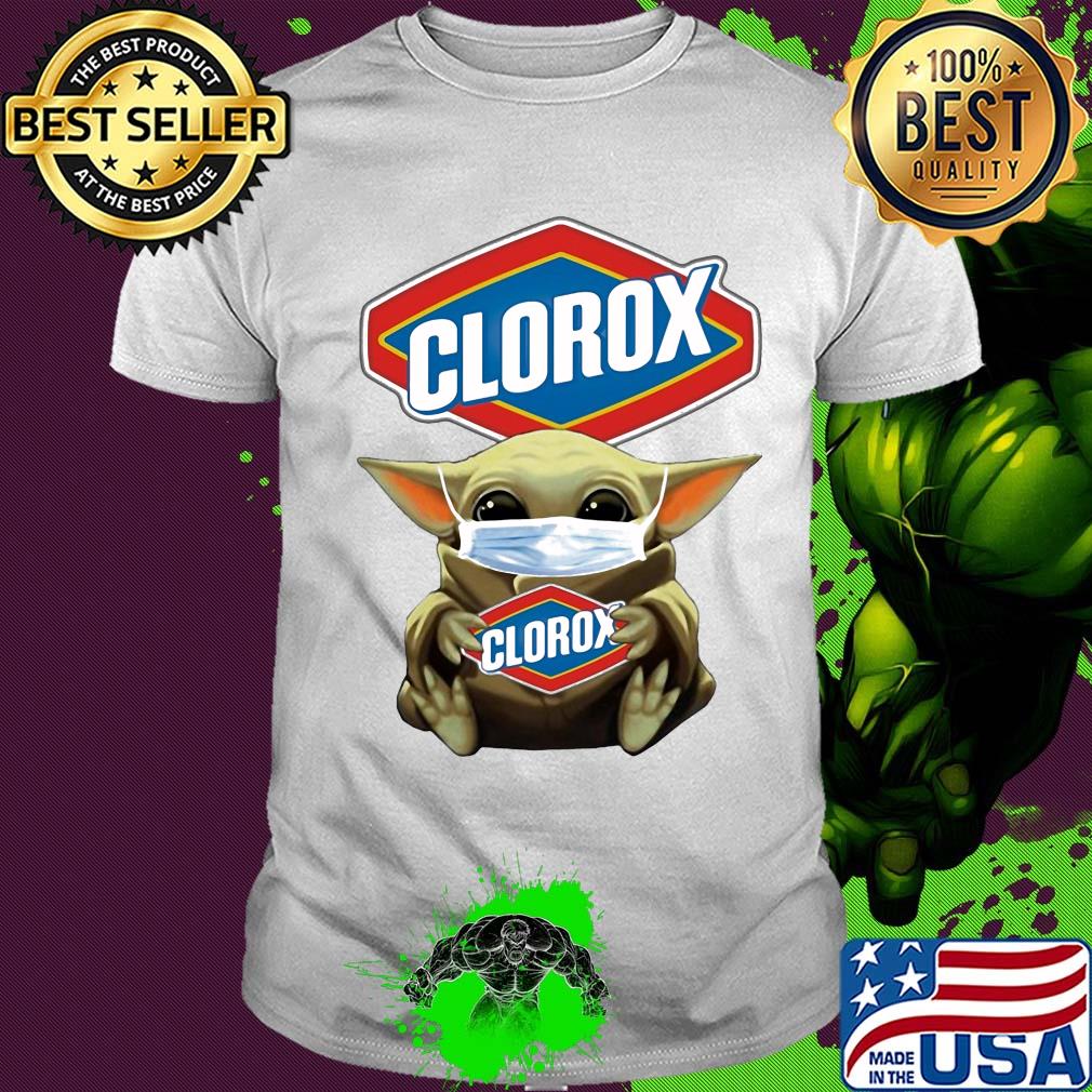 Star wars baby yoda hug clorox mask covid-19 shirt