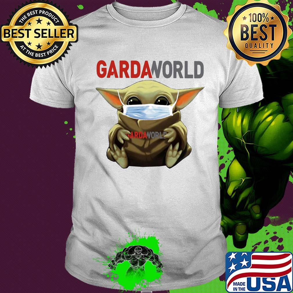 Star wars baby yoda hug gardaworld mask covid-19 shirt