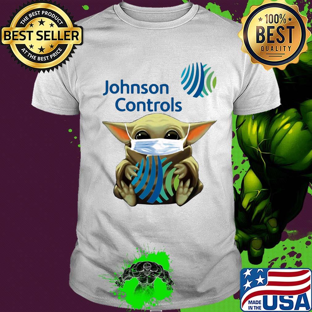 Star wars baby yoda hug johnson controls mask covid-19 shirt