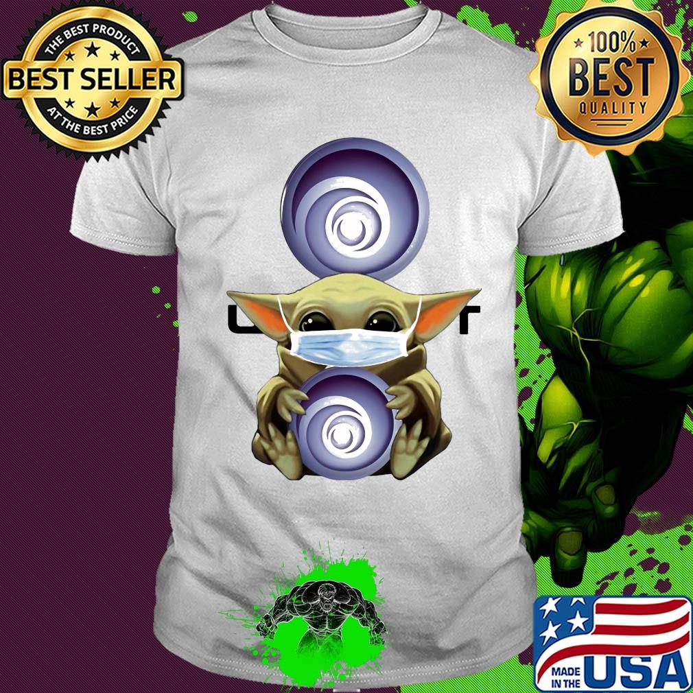 Star wars baby yoda hug ubisoft mask covid-19 shirt