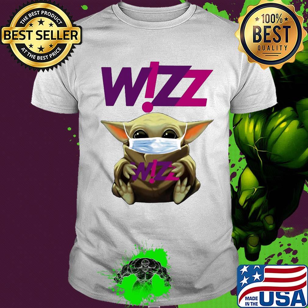 Star wars baby yoda hug wizz air mask covid-19 shirt