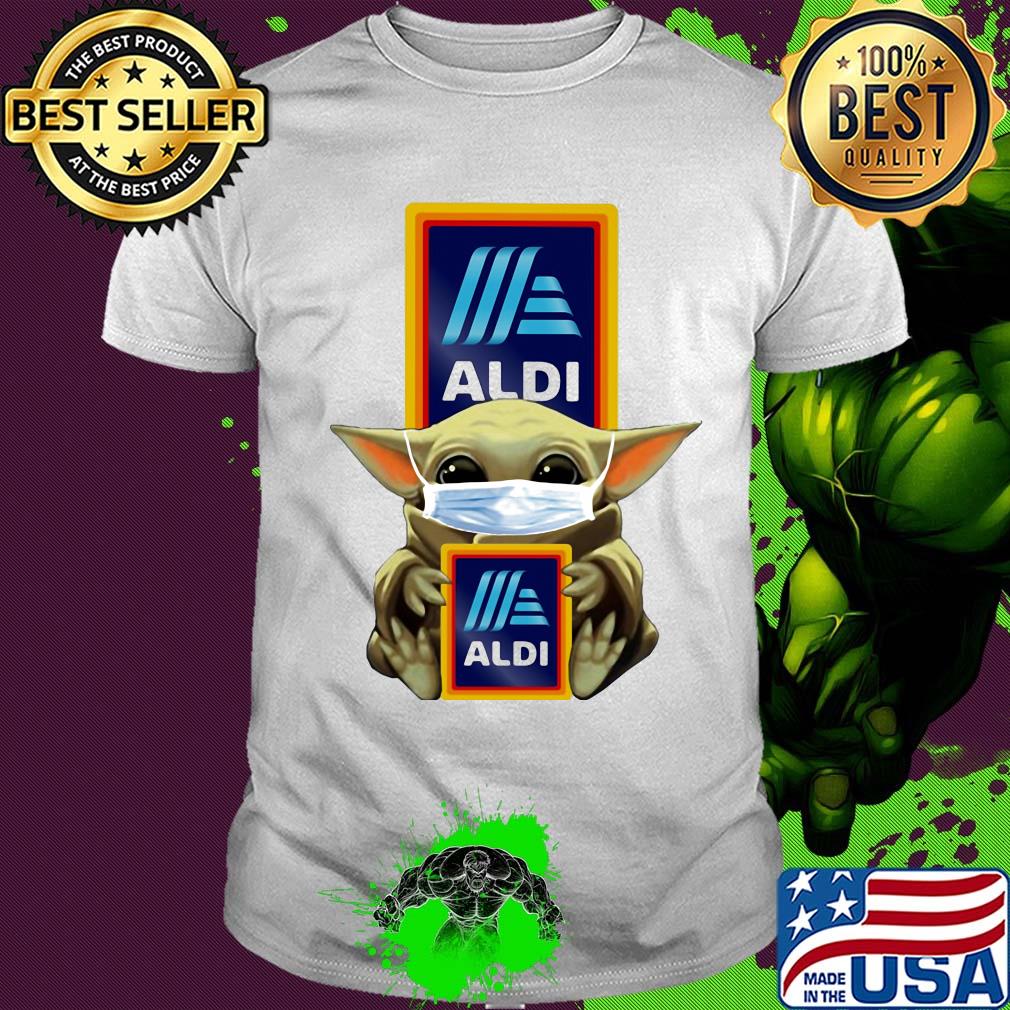 Star wars baby yoda mask hug aldi shirt