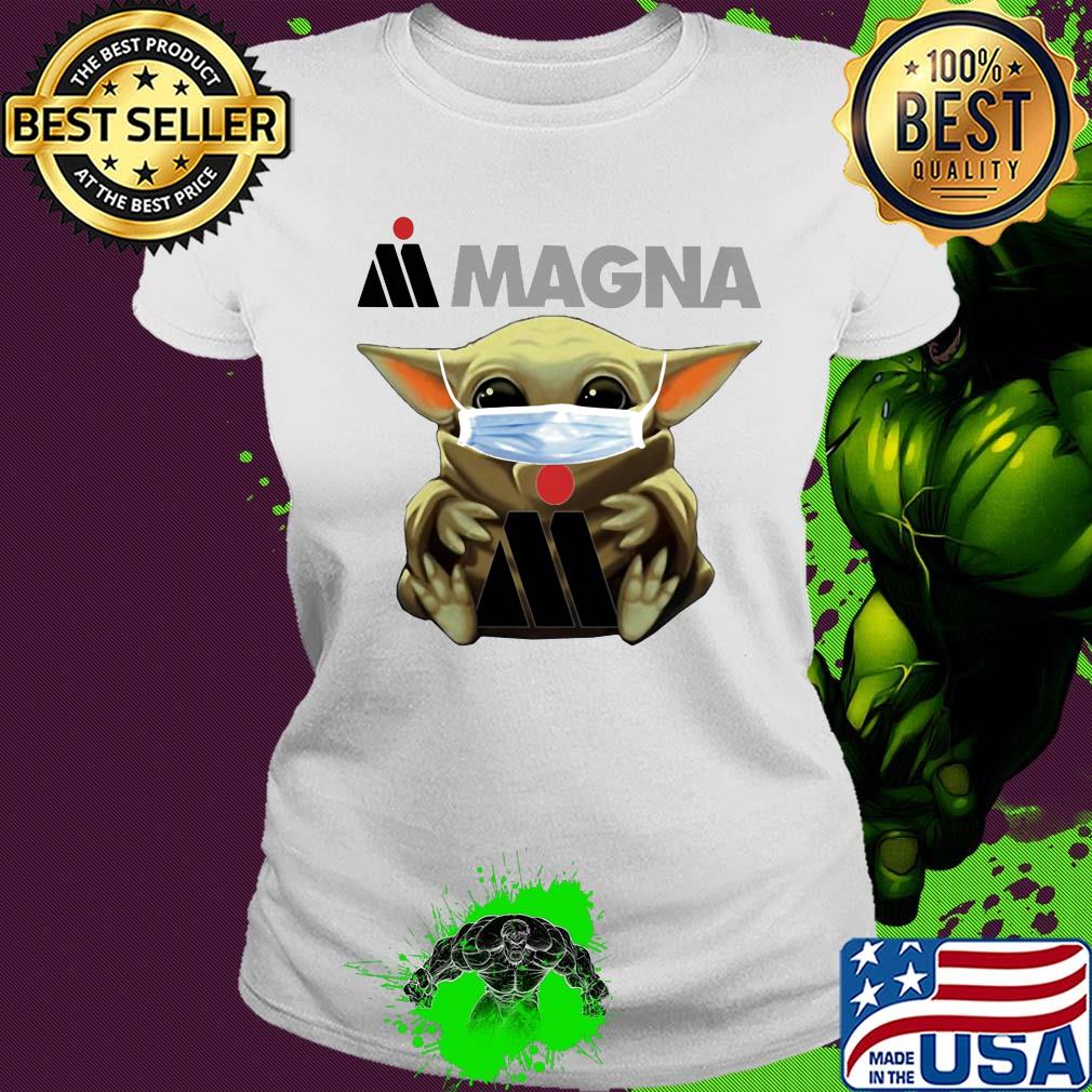 Star wars baby yoda mask hug magna international s Ladies tee Star wars baby yoda mask hug magna international s Ladies tee