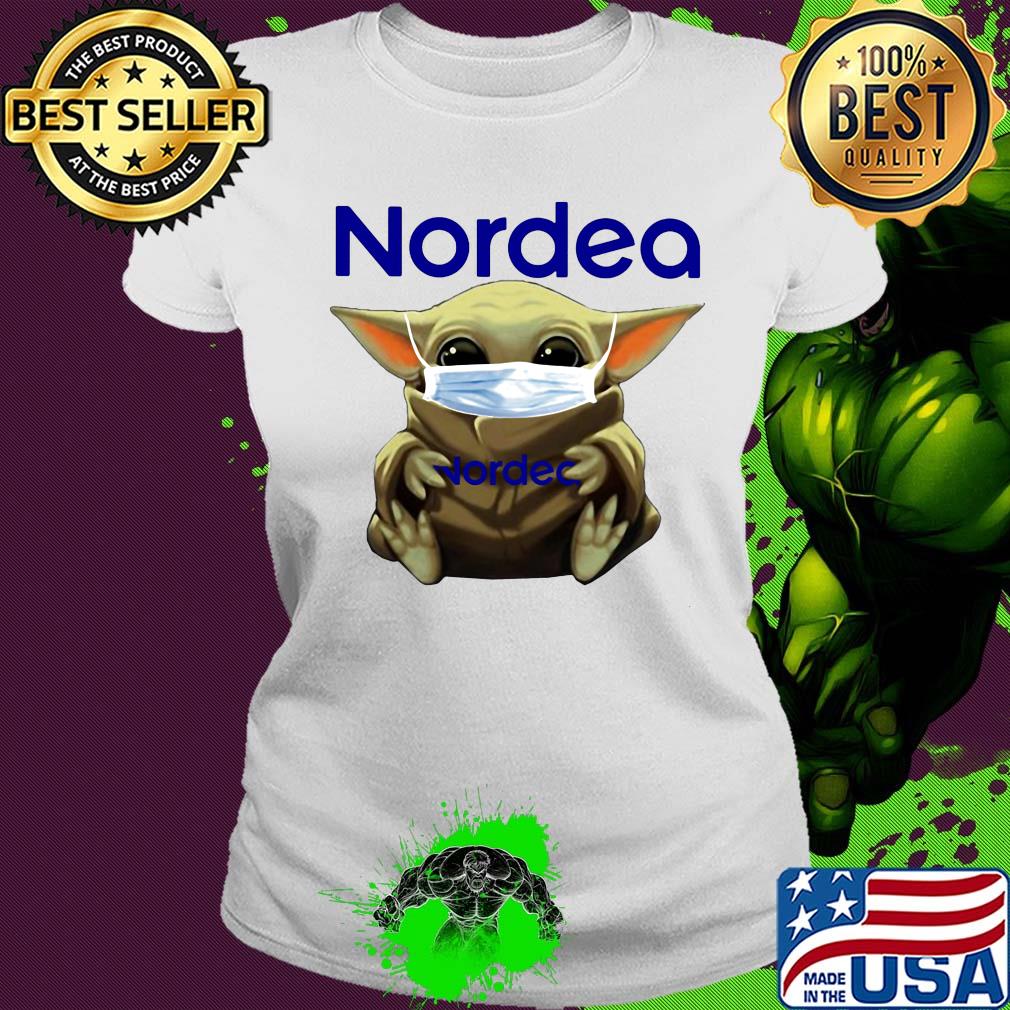 Star wars baby yoda mask hug nordea s Ladies tee Star wars baby yoda mask hug nordea s Ladies tee