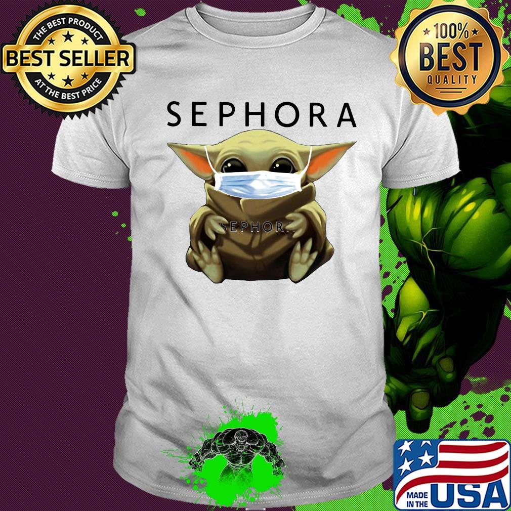 Star wars baby yoda mask hug sephora shirt