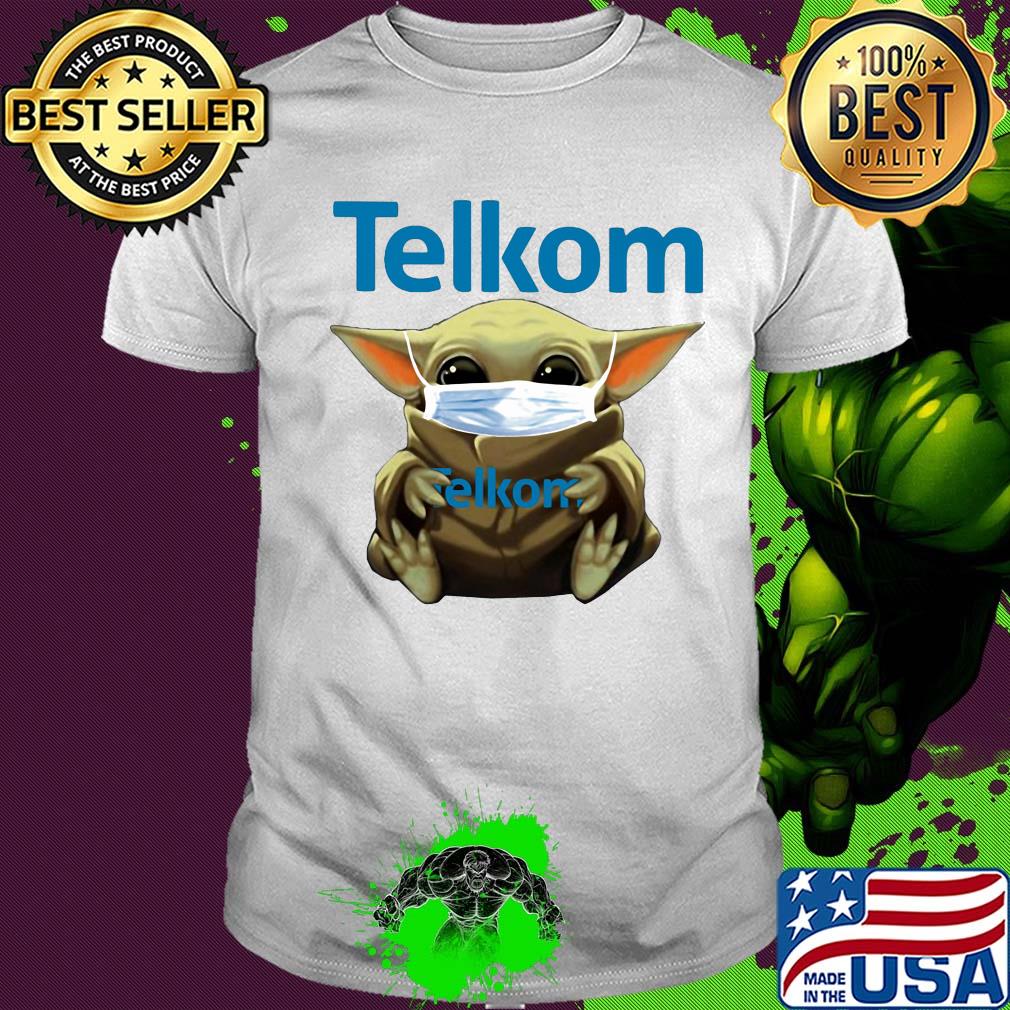 Star wars baby yoda mask hug telkom shirt