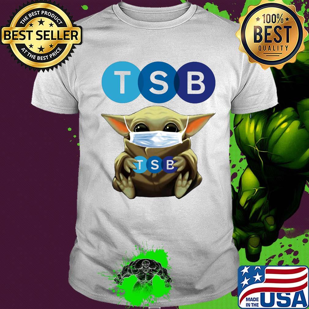Star wars baby yoda mask hug tsb bank shirt
