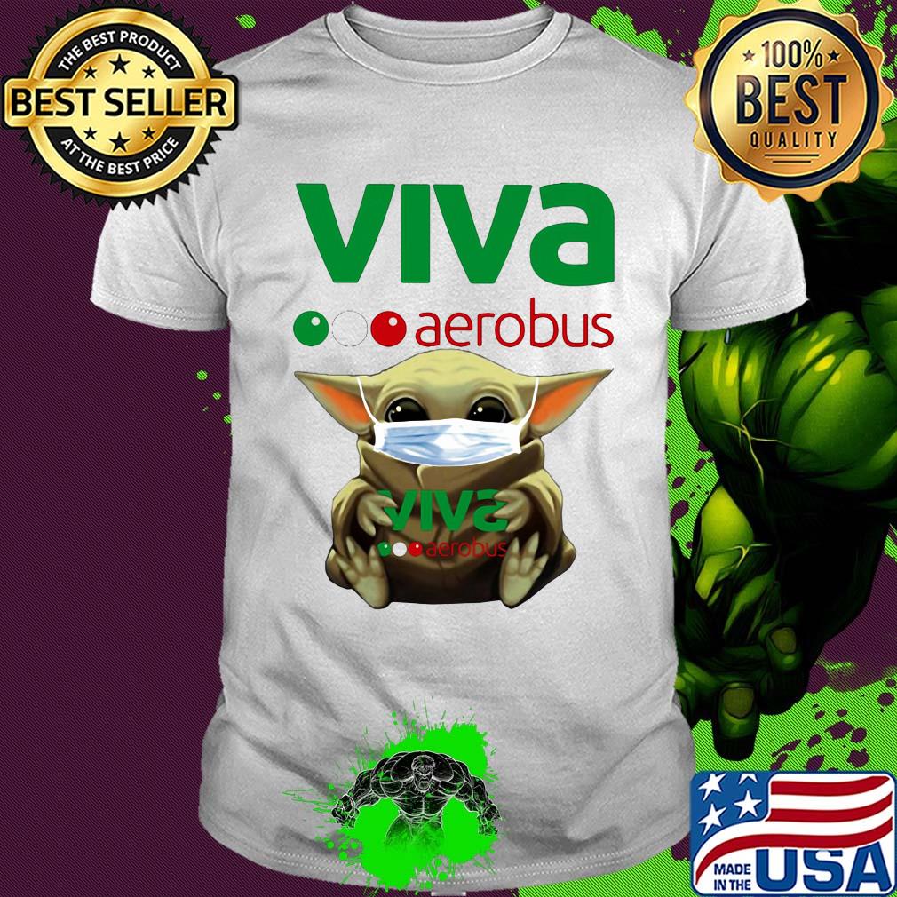 Star wars baby yoda mask hug viva aerobus shirt
