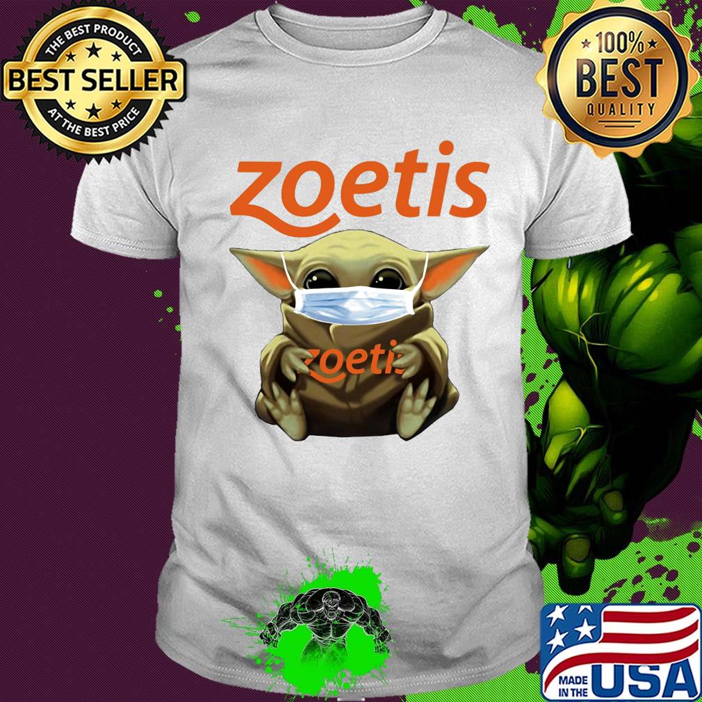 Star wars baby yoda mask hug zoetis shirt