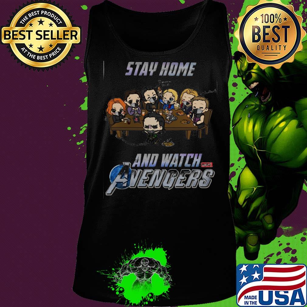 Stay home and watch avengers characters chibi mask s Tank top Stay home and watch avengers characters chibi mask s Tank top
