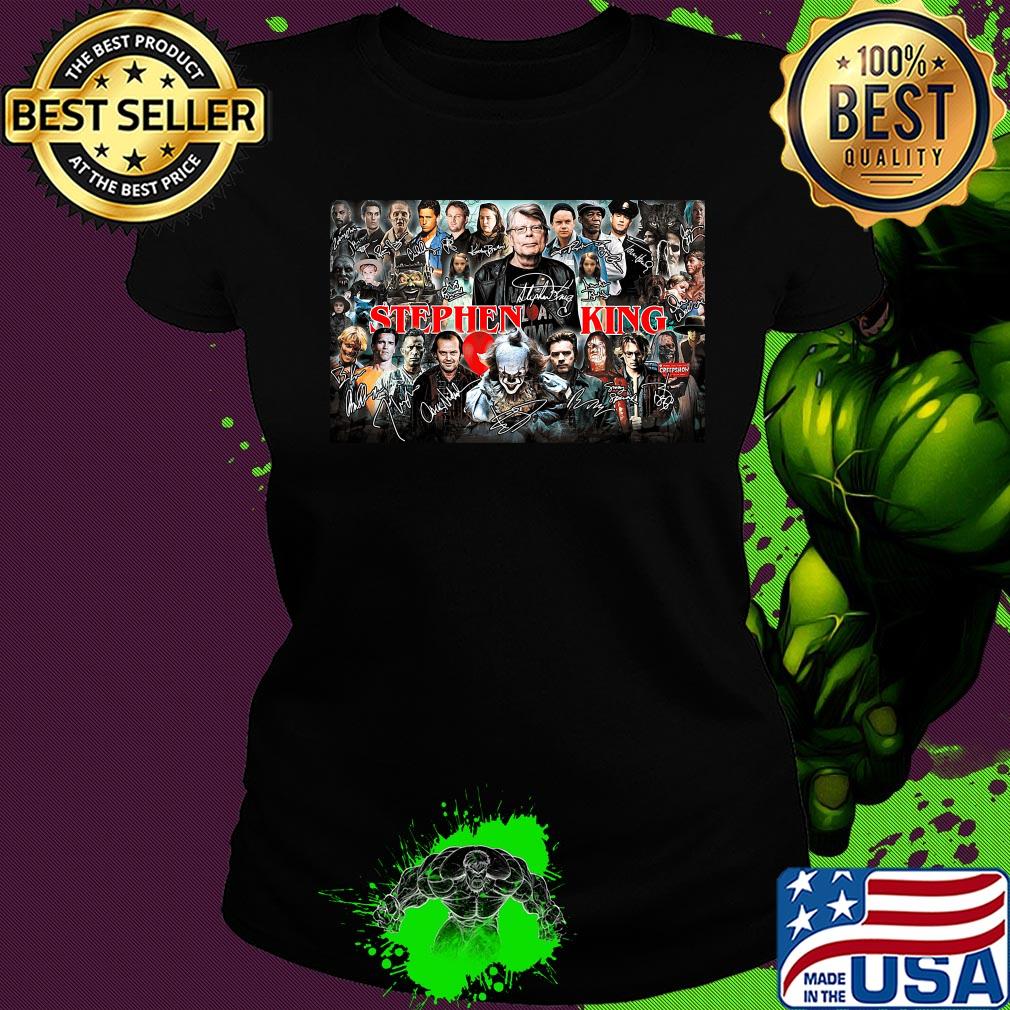 Stephen king horror characters signatures s Ladies tee Stephen king horror characters signatures s Ladies tee