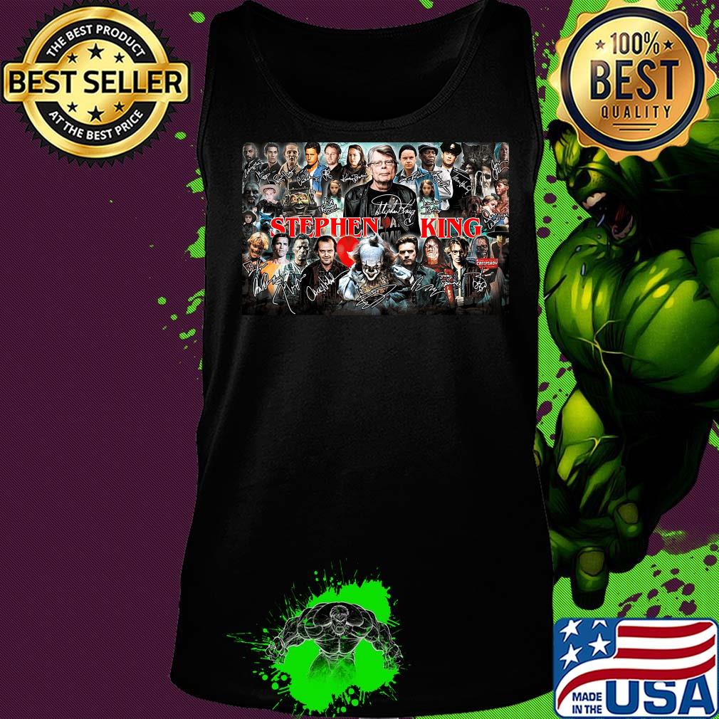 Stephen king horror characters signatures s Tank top Stephen king horror characters signatures s Tank top